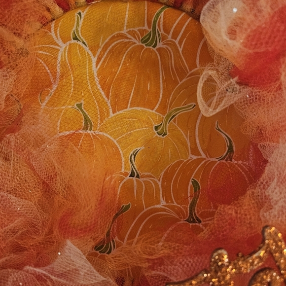 Handmade Fall Holiday Wreath Blessed Grateful Autumn Decor - Picture 6 of 17